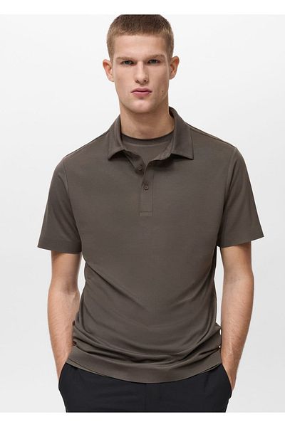 MANGO Man Atmungsaktives, bequemes Stretch-Poloshirt