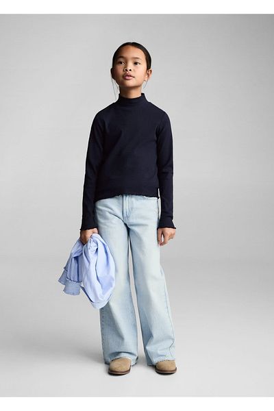 MANGO Kids Μπλουζάκι με γιακά με ελαστικό σταντ