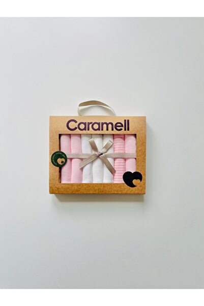 Caramell Pack of 7 Baby Wipes 100% Cotton Combed Baby Mouth Wipes 20X20 cm