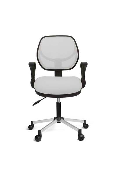 Türksit 804 File Çalışma Koltuğu Metalik Gri Boyalı Ayak Beyaz