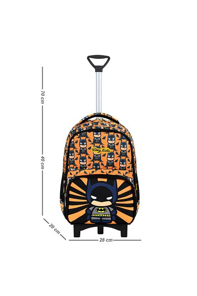 Roxy Batman Portable Rickshaw Set of 3 Primary School Bag, Thermal Lunch and Pencil Case Set