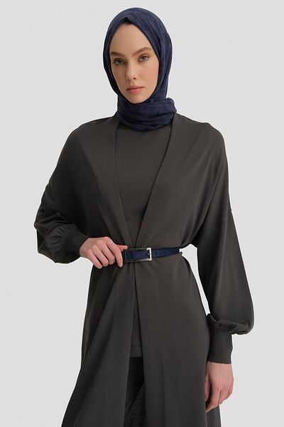 Armine 24Kd2004 Model Anthracite Three Piece Knitwear Set