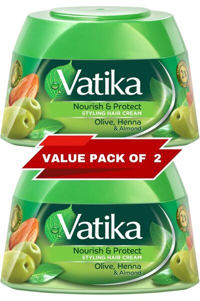 Vatika Naturals Vatika Nourish and Protect Hair Styling Cream 2 x 140ml - Pack 1