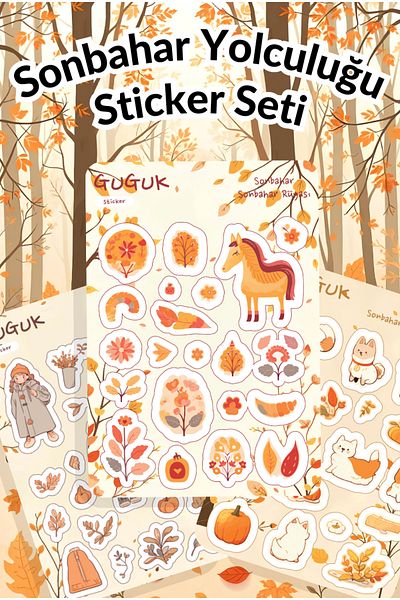GUGUK Autumn Journey Sticker Leaves Set