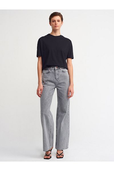 Dilvin Black Basic Crew Neck T-shirt