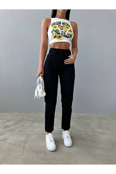 kleshus جينز نسائي من Lya Hsn للموسم الجديد لارا جيان جوليا جينز أسود عالي ال...