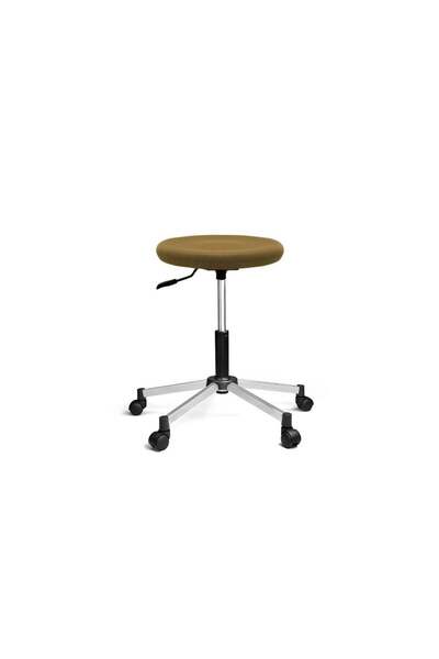 Türksit Amortisörlü Tabure Dökme Sünger File Krom Ayak Krem