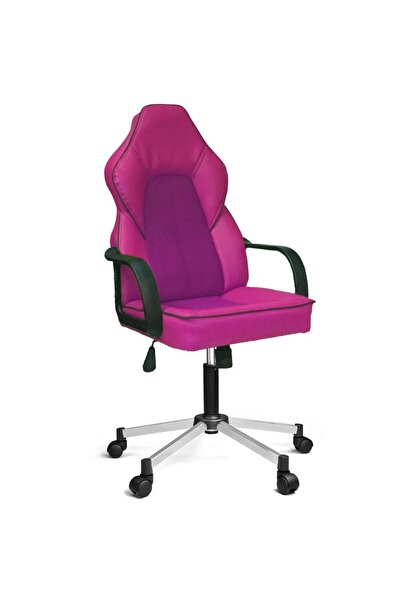 Türksit Lidya Yönetici ve Oyuncu Koltuğu Plastik Kol Ve Metalik Gri Boyalı Ay...