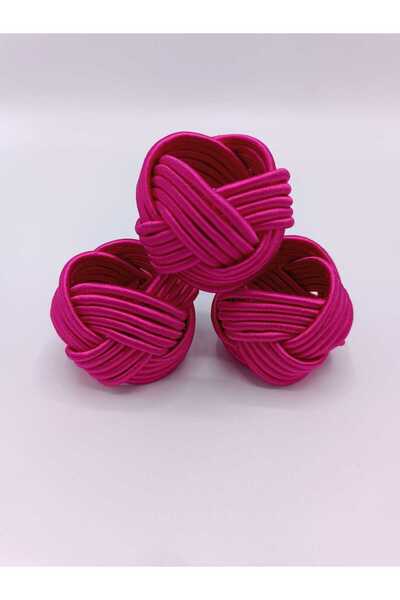KATMERTEKS Fuchsia Napkin - 8 Twisted Ring Rings