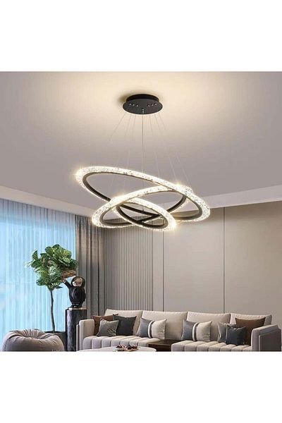 Btm Modern LED Chandelier 3 Levels Jumbo 80cm + 60cm + 40cm