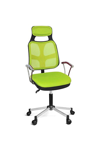 Türksit AS File Çalışma Koltuğu Metalik Gri Boyalı Ayak Yeşil