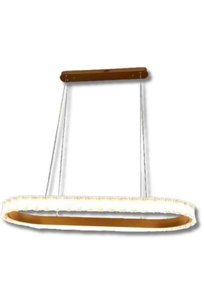 Btm Modern rectangular chandelier, golden color, 30*120 cm