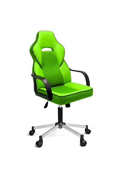 Türksit İnka Yönetici ve Oyuncu Koltuğu Plastik Kol Ve Metalik Gri Boyalı Aya...