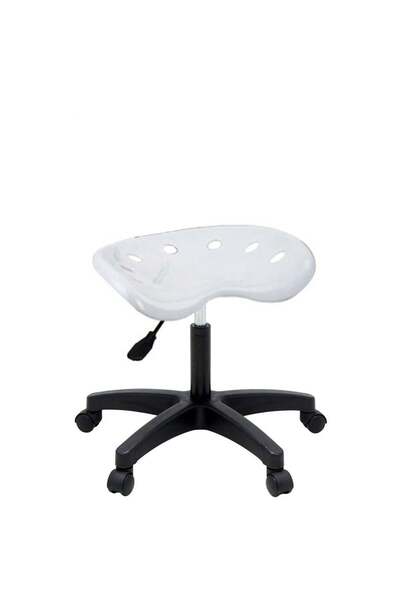 Türksit Nil Amortisörlü Tabure Plastik Ayak Beyaz