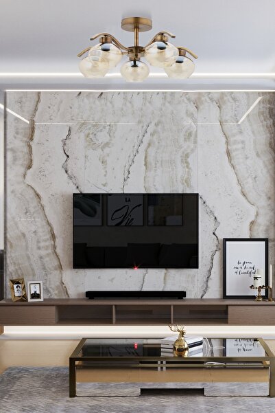 Avonni Vacuum Modern Avize E27 60W 65cm Metal Eskitme Avonni-FZ-7390-5E