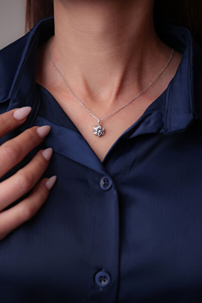 Kiriş Gümüş 925 Ayar Gümüş Lotus Çiçeği Kadın Gümüş Kolye (Aşk Güneşi Kolye) ...