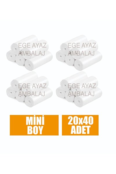 egeayazambalaj Çöp Torbası Mini Boy Küçük 40'lı 20 Rulo 40x50 Çöp Poşeti