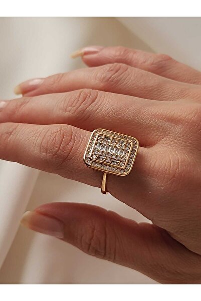 ZÜLİSCH BAGET YÜZÜK ROSE GOLD V.İ.P PASLANMAZ ÇELİK SUYA DAYANIKLI ZİRKON TAŞLI