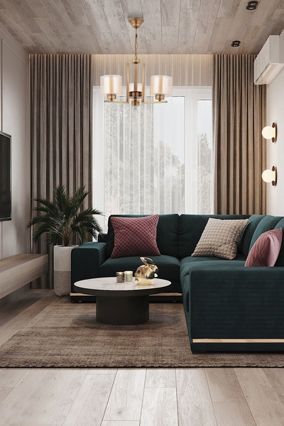 Avonni Silindir Modern Avize E27 36W 50cm Metal Eskitme Avonni-FZ-7395-3E