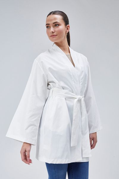 lurex moda Belt Detailed Kimono