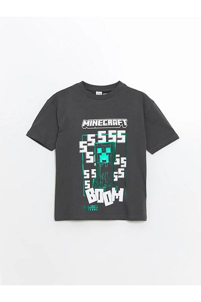 LC Waikiki Tricou pentru băiat LCW Kids Antracit Crew Deck