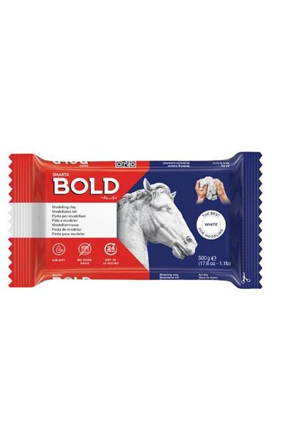 Smarta Bold Ceramic Plasticine, Modeling Clay, Modeling Clay White 500 Gr