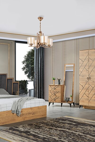 Avonni Silindir Modern Avize E27 48W 50cm Metal Eskitme Avonni-FZ-7395-4E