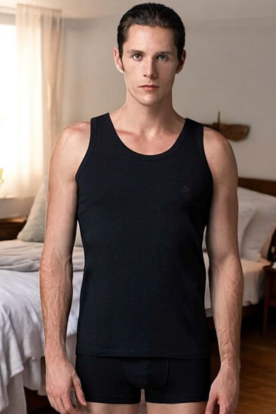 Eros Men's Boxed 95% Cotton Double Undershirt A4704.24.-25E