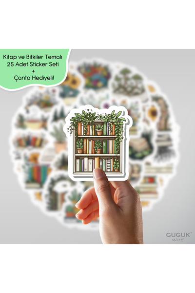 GUGUK Kitap ve Bitkiler Sticker Seti