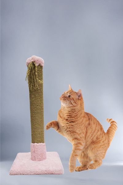 MoMMe 52 cm Gray Cat Scratching Board Pink