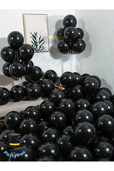 PartyPoo مجموعة بالونات باللون الأسود مكونة من 30 قطعة |   مجموعة تزيين وديكو...