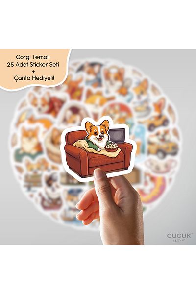 GUGUK مجموعة ملصقات كورجي