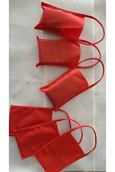 Göcen Ambalaj Çanta 50 Adet Nonwoven Tela Çanta kuyumcu takı toka paketleme hediyelik kırmızı küçük çanta bez