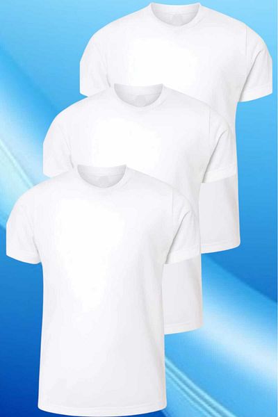 Uniquetrenders Boy's 100% Cotton Crew Neck 3-Piece Undershirt