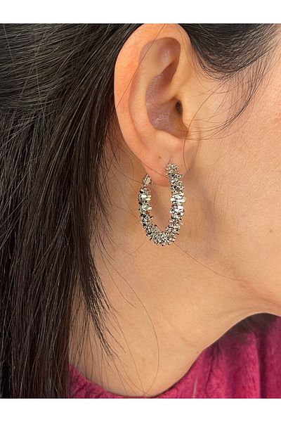 Sens Steel Ring Silver Color Earrings
