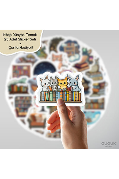 GUGUK Kitap Dünyası Sticker Seti