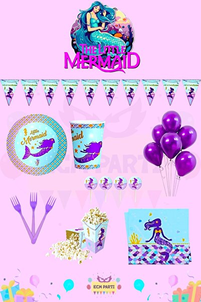 ECM PARTI مجموعة حفلات عيد ميلاد فائقة تحت عنوان حورية البحر تتسع لـ 16 شخصًا