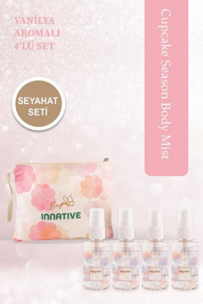 INNATIVE Eny Elif Nur Yel Cupcake Season Seyahat Boy Çanta Seti 4x50ml