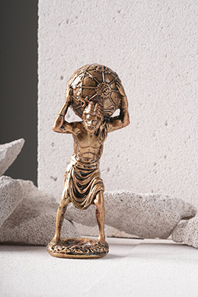 ALCSTORE Atlas Heykel 18 cm Dekoratif Obje Biblo