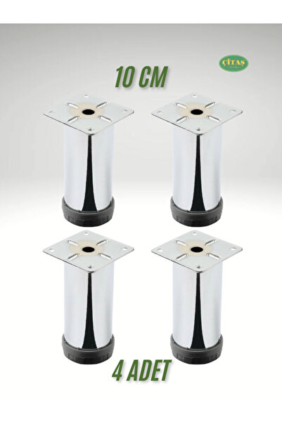 ÇİTAŞ 4 Pcs 10 cm Metal Furniture-Couch-Cabinet Leg