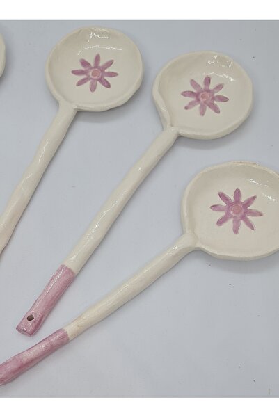 senseoftouch el yapımı seramik salata kaşığı