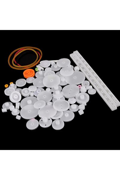 Genel Markalar 60 Parça Plastik Dişli Çark Seti (DC Motor - DIY - Hobi Seti)