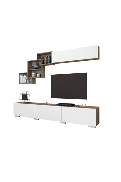 Genel Markalar Fly Tv Ünitesi 210 Cm Ceviz/beyaz