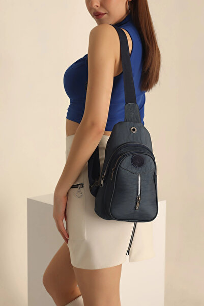 FHD BAGS Крінкіл тканина з великими кишенями і перехресними ременями через плече