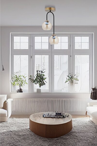 Avonni İmbalance Modern Avize E27 24W 27cm Metal Eskitme/Siyah Avonni-FZ-7450-2E