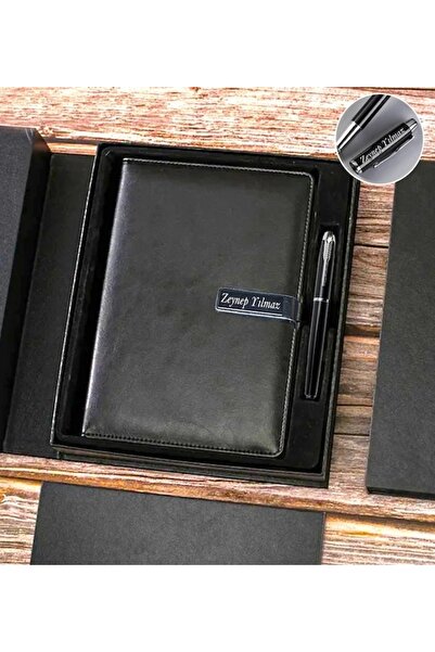 Genel Markalar Kişiye İsme Özel Deri Ajanda & Roller Tükenmez Kalem Yeni İş H...