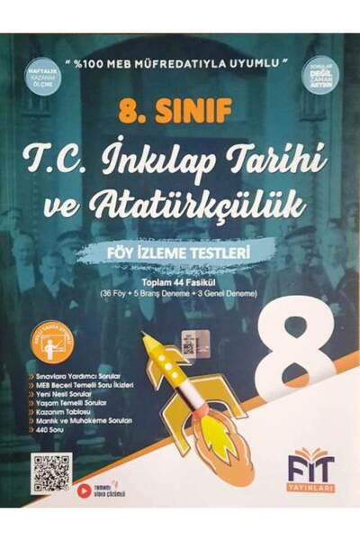 Fit Yayınları 8. Sınıf Lgs T.c. Inkılap Tarihi Ve Atatürkçülük Föy Izleme Tes...