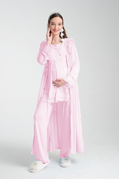 Effortt Venera Effortt Lohusa Hamile pijama  seti emzirme özellikli takım