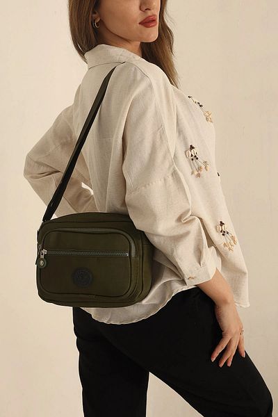 FHD BAGS Crinkle Fabric Multi-Compartment Waterproof Shoulder and Crossbody Bag4