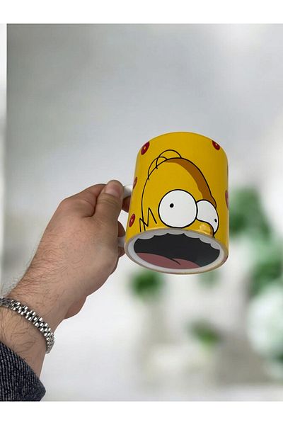 Touz Moda كوب بورسلين مطبوع بالكامل من The Simpsons